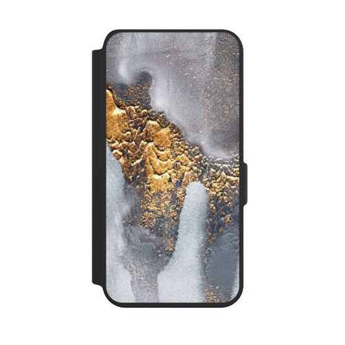 Samsung Galaxy S24 NIVOflip Concrete Gold Glitter Look