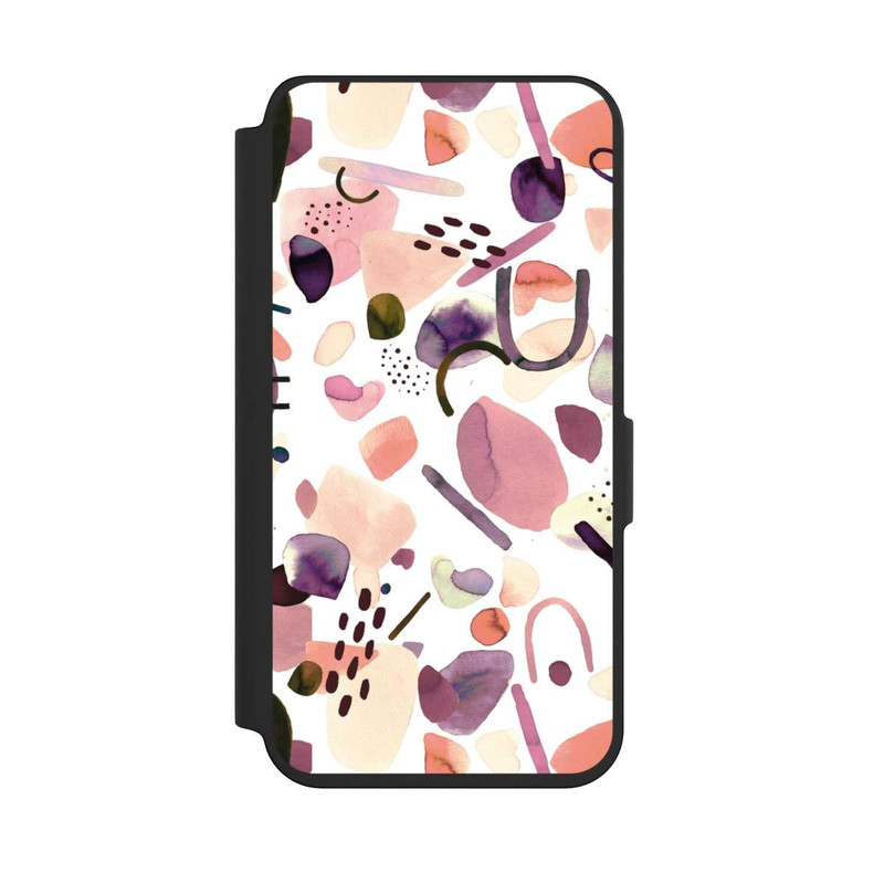 Galaxy S24 NIVOflip Aquarelle Formes abstraites Mauve