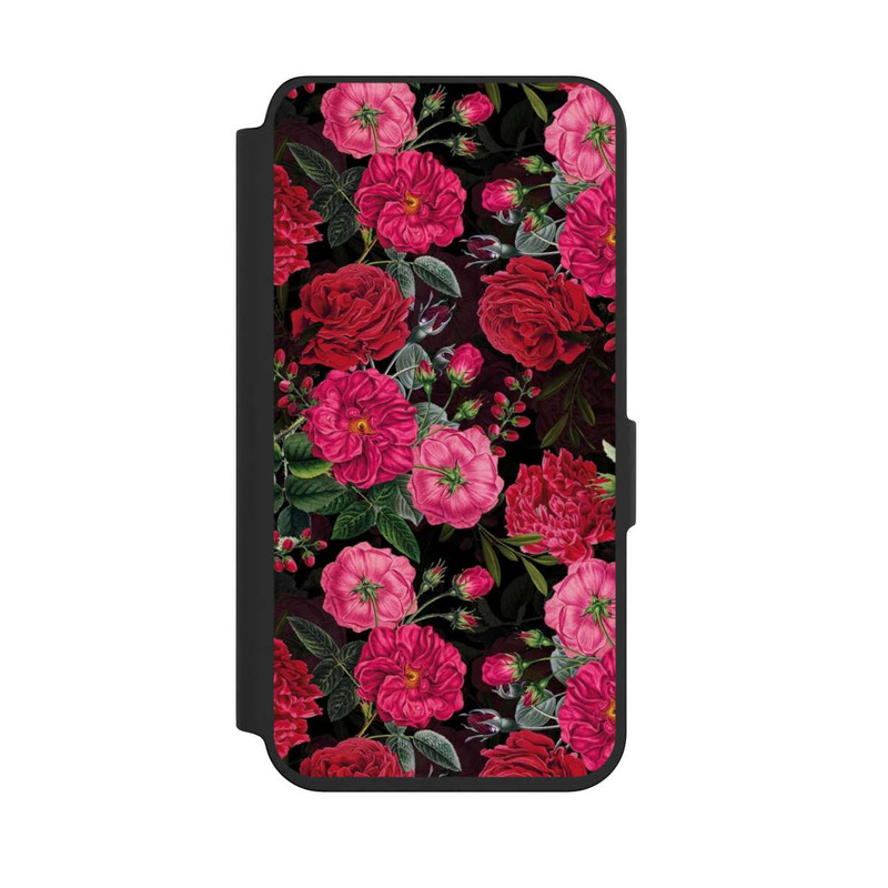 Galaxy S24 NIVOflip Pink and Red Flowers