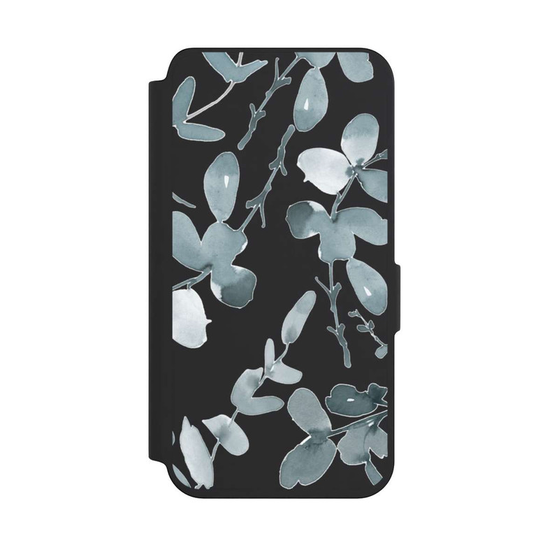 Galaxy S24 NIVOflip Eukalyptus Muster transparent