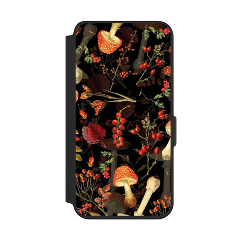 Samsung Galaxy S24 NIVOflip Mushroom Pattern Black