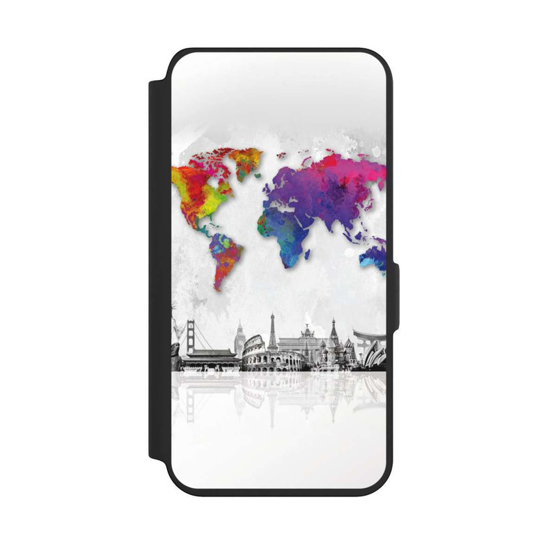 Galaxy S24 NIVOflip Carte du monde avec l'horizon