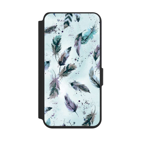 Samsung Galaxy S24 NIVOflip Magische Federn Sanftes Blau