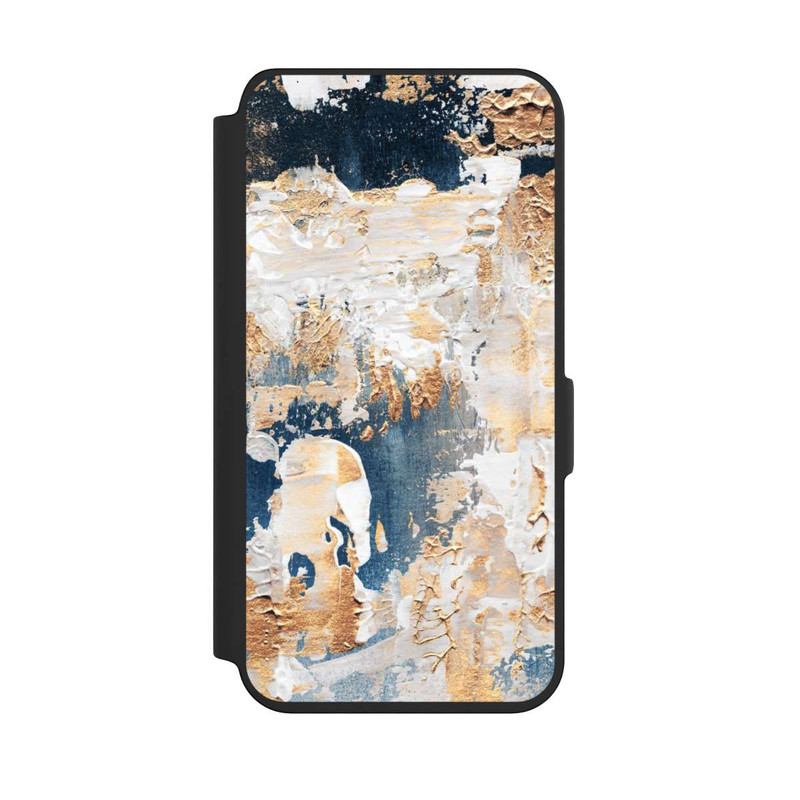 Galaxy S24 NIVOflip Abstraktion Blau und Gold