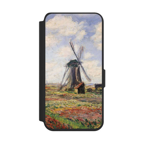 Samsung Galaxy S24 NIVOflip Tulip Fields with the Rijnsburg Windmil by Claude Monet