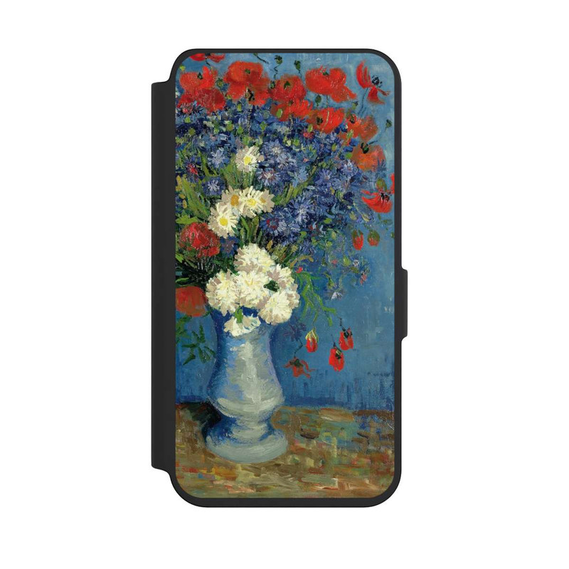 Galaxy S24 NIVOflip Stillleben Vase mit Kornblumen und Mohnblumen von Vincent Van Gogh