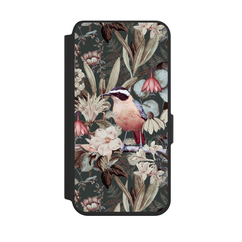 Samsung Galaxy S24 NIVOflip Orange Bird in Vintage Flower Pattern