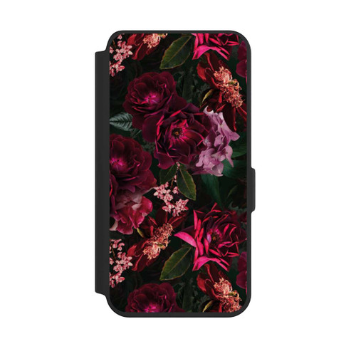 Samsung Galaxy S24 NIVOflip Dunkle romantische Vintage Rosen und Pfingstrosen