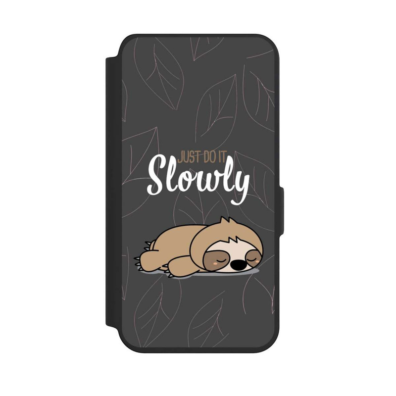 Galaxy S24 NIVOflip Just Do It Slowly Sloth Grey