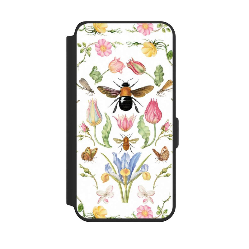 Galaxy S24 NIVOflip Wildblumen mit Biene weiß