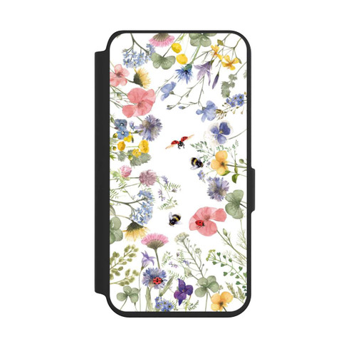 Samsung Galaxy S24 NIVOflip Bunte Frühlingsblumen und Bienen
