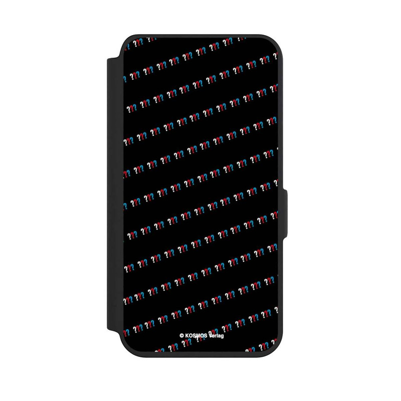 Galaxy S24 NIVOflip Drei Fragezeichen Muster Schräg