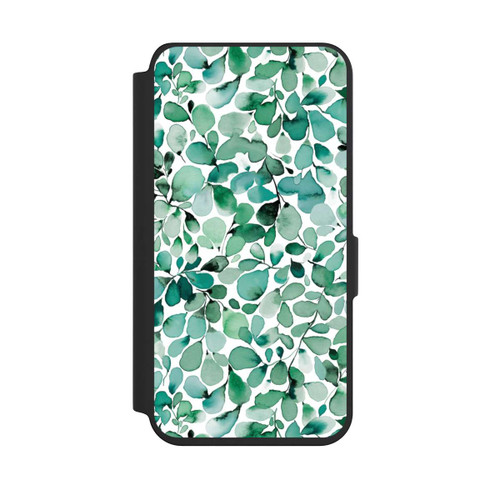 Samsung Galaxy S24 NIVOflip Aquarellmuster Blätter