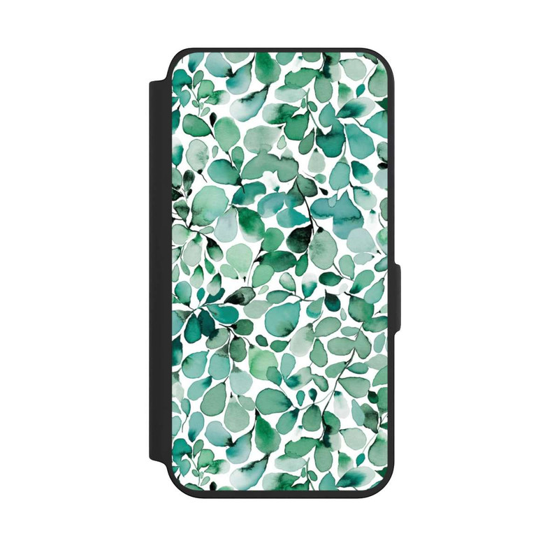 Galaxy S24 NIVOflip Feuilles feuillues à motif aquarelle