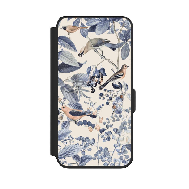 Galaxy S24 NIVOflip Oiseaux Et Baies en Beige