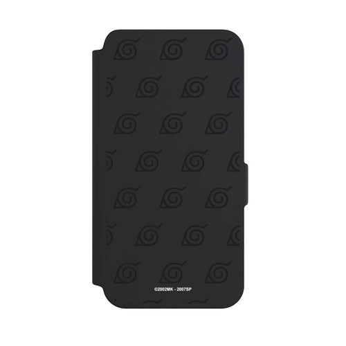 Samsung Galaxy S24 NIVOflip Schwarzes Konoha-Muster Transparent
