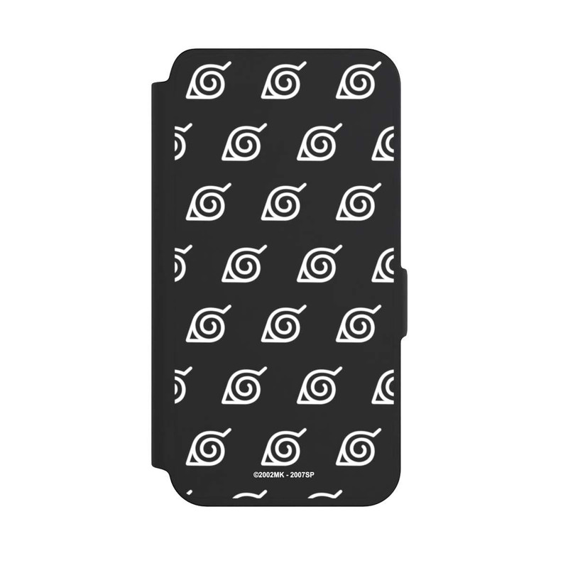 Galaxy S24 NIVOflip Weißes Konoha-Muster Transparent