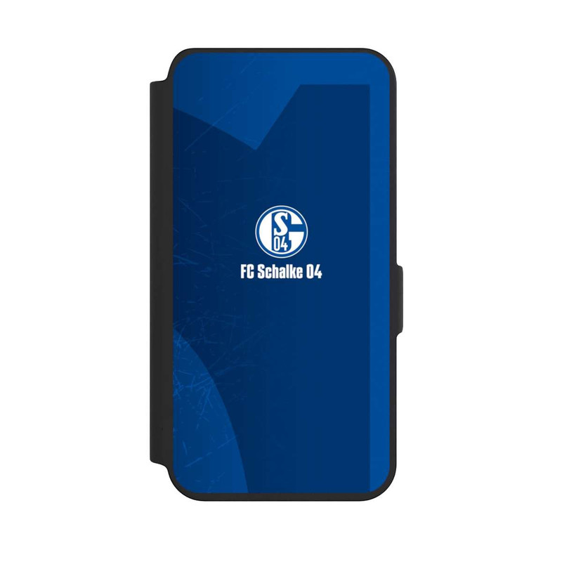 Galaxy S24 NIVOflip Schalke 04 Blauer Hintergrund Mit Logo
