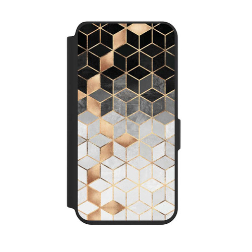 Samsung Galaxy S24 NIVOflip Würfel dunkel und gold