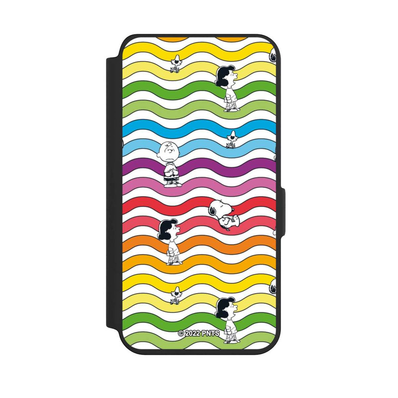Galaxy S24 NIVOflip Snoopy Pattern Arc-en-ciel