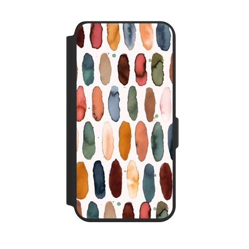 Samsung Galaxy S24 NIVOflip Aquarellstriche aus mineralischem Terrakotta