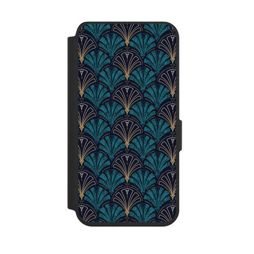 Samsung Galaxy S24 NIVOflip Art Deco Teal Gold Seamless