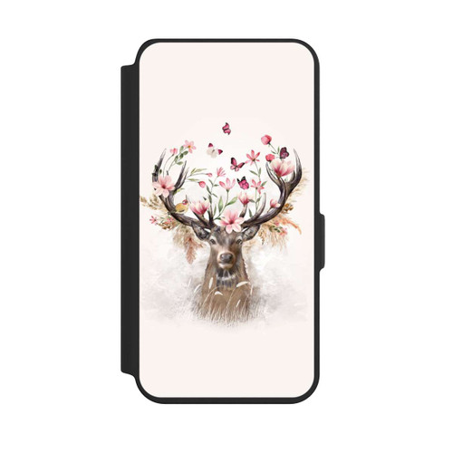 Samsung Galaxy S24 NIVOflip Hirsch Blumen Geweih