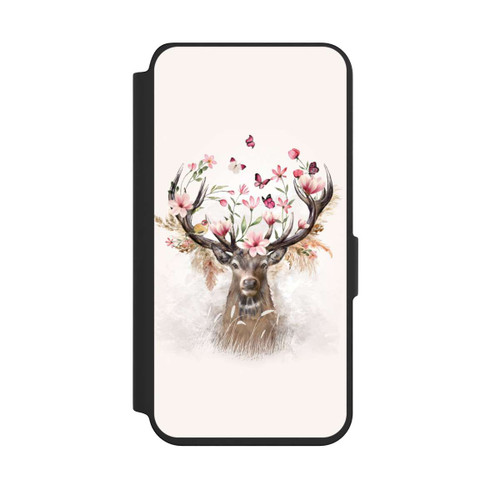Samsung Galaxy S24 NIVOflip Hirsch Blumen Geweih