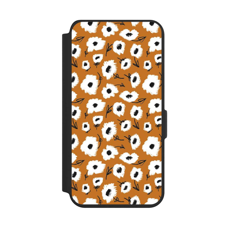 Galaxy S24 NIVOflip Pattern Fleurs Ocres