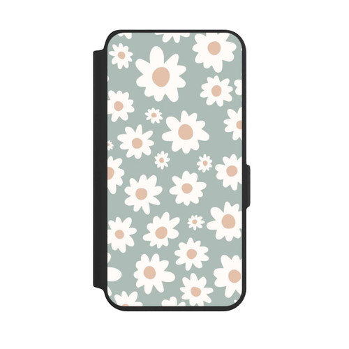 Samsung Galaxy S24 NIVOflip Daisy Flower Seamless Pattern Green