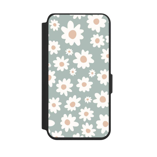 Samsung Galaxy S24 NIVOflip Daisy Flower Seamless Pattern Green
