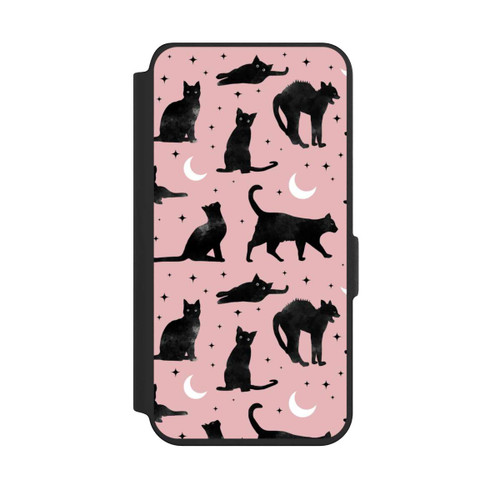 Samsung Galaxy S24 NIVOflip Lune &amp; Chats Fond Rose