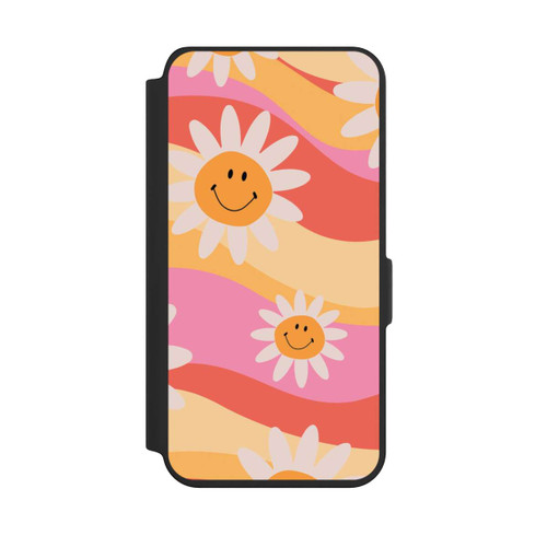 Samsung Galaxy S24 NIVOflip Retro Smiles Orange Colorful