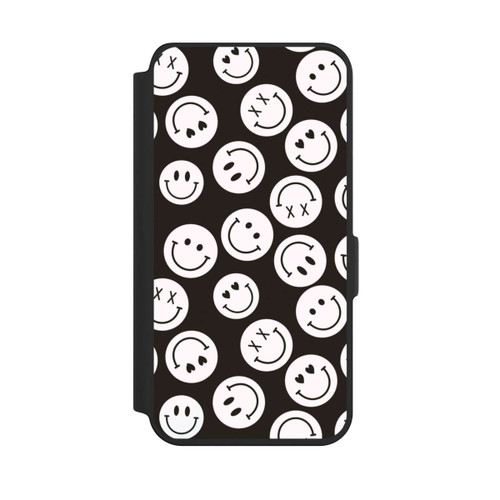 Samsung Galaxy S24 NIVOflip Smiles Emotes Pattern Black And White