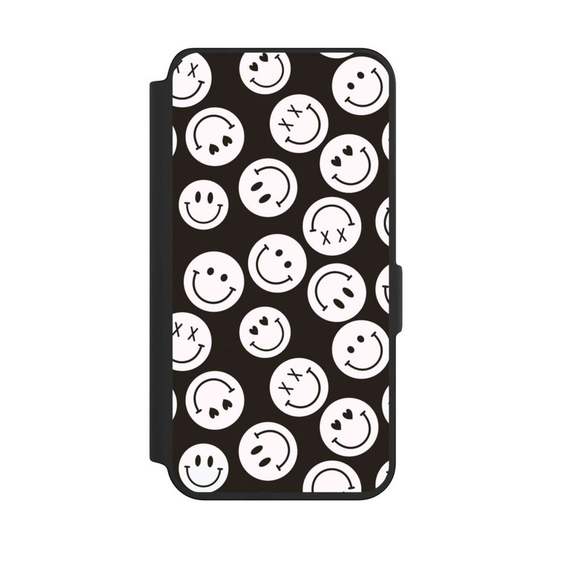 Galaxy S24 NIVOflip Smiles Emotes Pattern Black And White