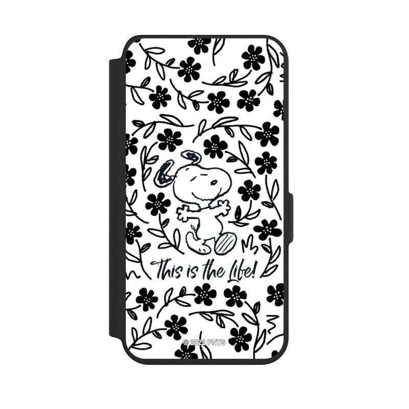 Galaxy S24 NIVOflip Snoopy This Is The Life Noir & Blanc