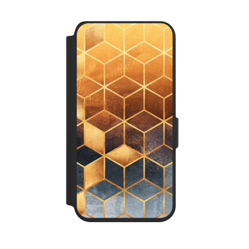 Samsung Galaxy S24 NIVOflip Würfel goldener Farbverlauf