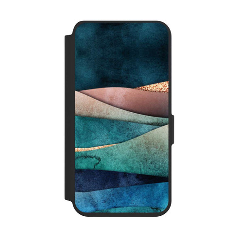 Samsung Galaxy S24 NIVOflip Blau-Goldene Wellen