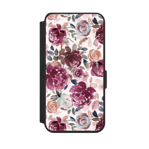 Samsung Galaxy S24 NIVOflip Herbstpfingstrosen und Rosen in Rosa