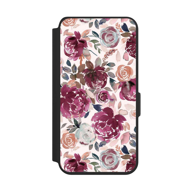 Galaxy S24 NIVOflip Pivoines et roses d'automne Rose