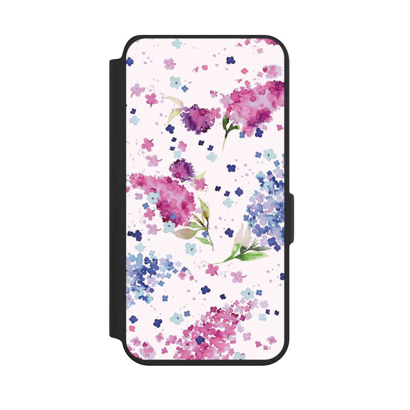 Galaxy S24 NIVOflip Hortensias Floraux Lilas Rose