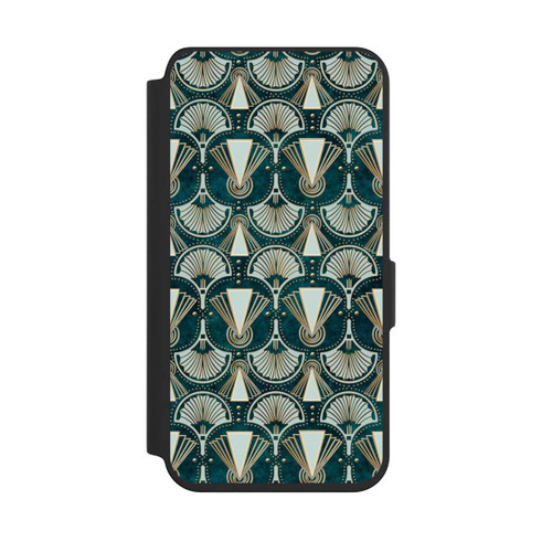 Samsung Galaxy S24 NIVOflip Art Deco Green Pattern