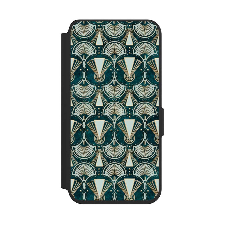 Galaxy S24 NIVOflip Art Deco Green Pattern