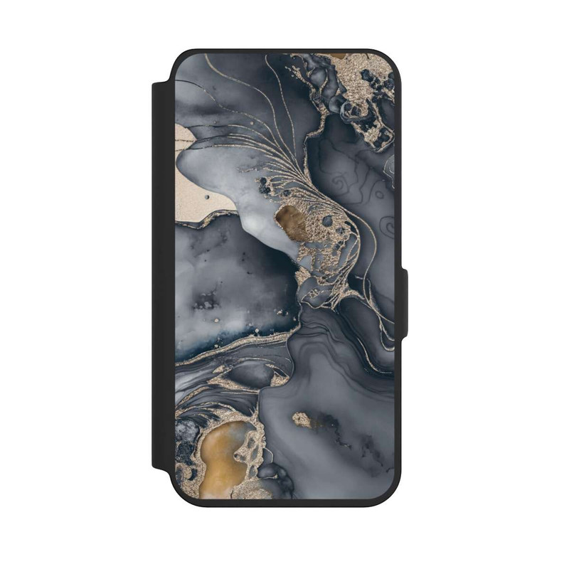 Galaxy S24 NIVOflip Alcohol Ink Gold Grey avec IA