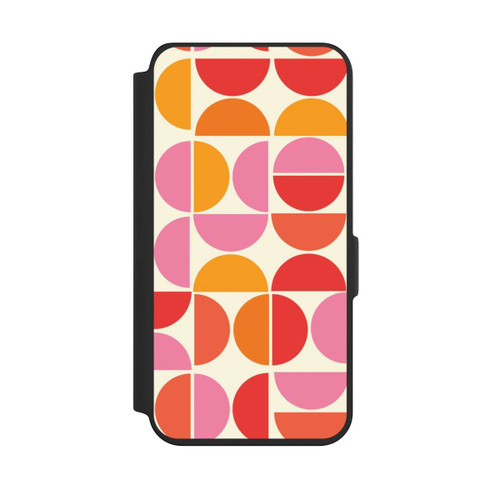 Samsung Galaxy S24 NIVOflip Retro Trend Pattern Orange
