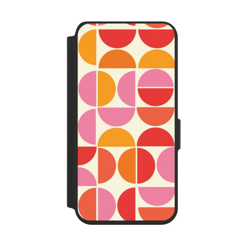 Samsung Galaxy S24 NIVOflip Retro Trend Pattern Orange