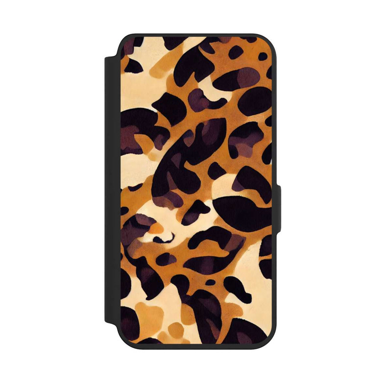 Galaxy S24 NIVOflip motif lion marron clair