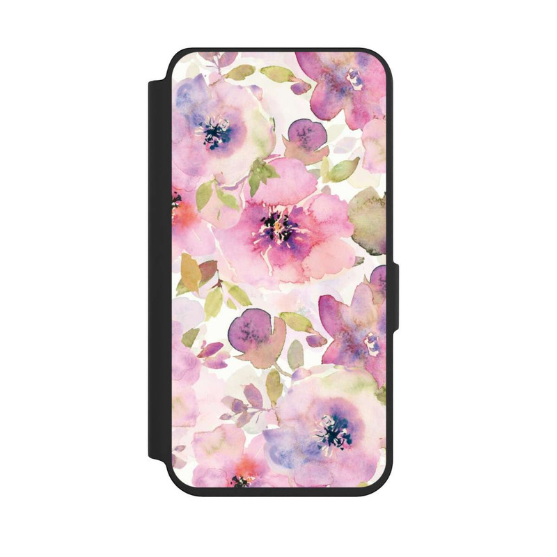 Galaxy S24 NIVOflip Tapete mit rosa Blumen