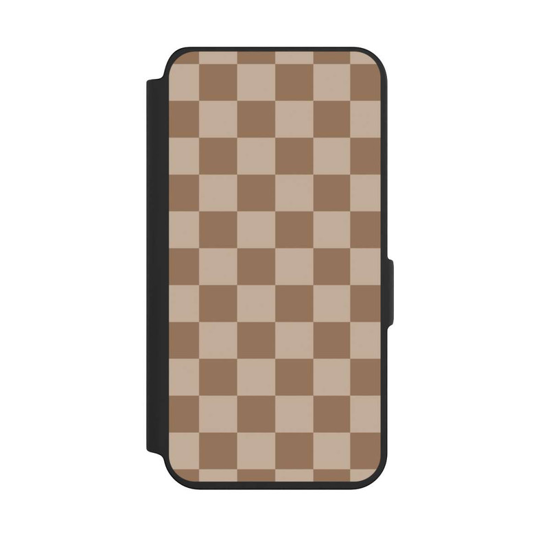 Galaxy S24 NIVOflip Carreaux marron