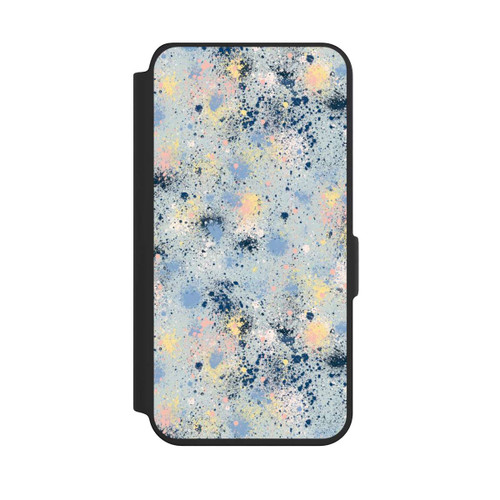 Samsung Galaxy S24 NIVOflip Tintentropfen Staub Textur Blau